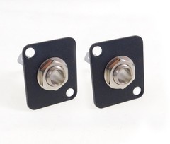 (2 PACK) PROCRAFT D-NYS229 D type Panel Mount Plate w/ 1/4″ Mono Neutrik/Rean