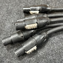 Adapter Powercon True1 Female to Powercon B Grey Neutrik power cable Lot Of 5