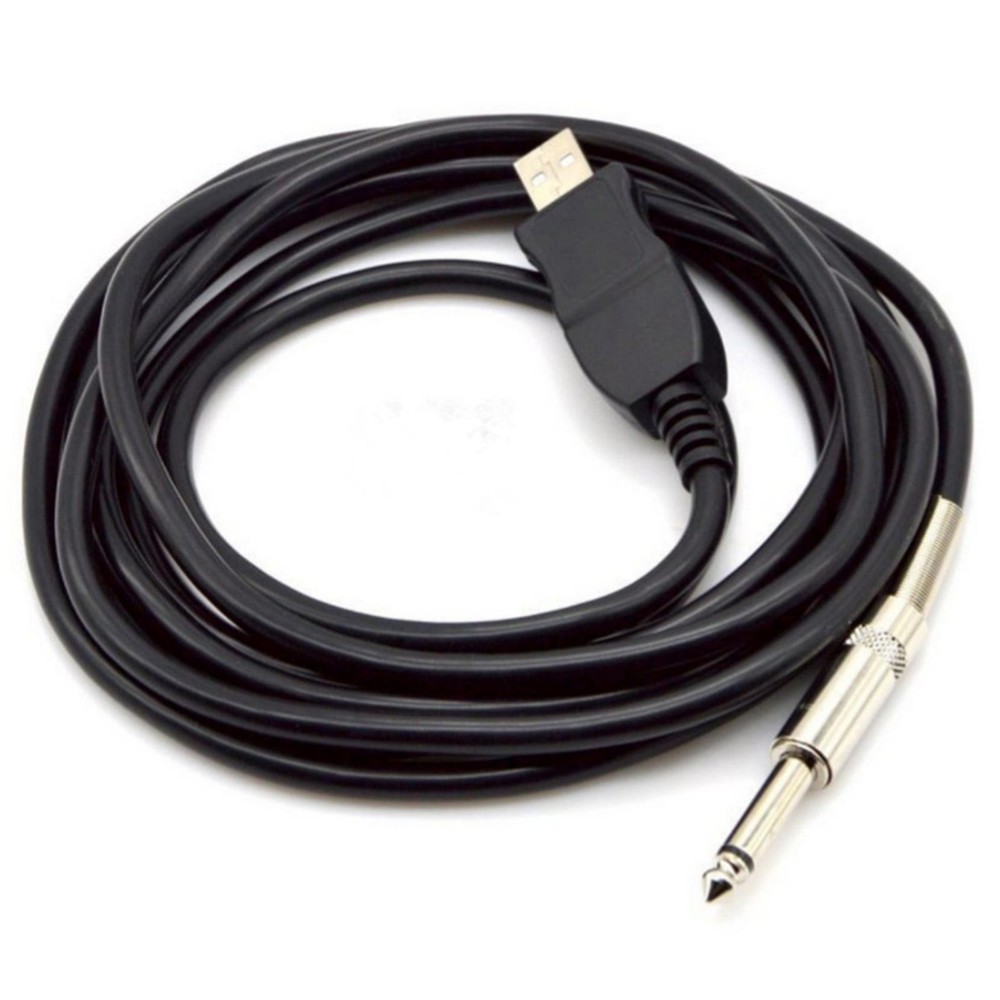 3M Guitar Bass 1/4“ USB to 6.3mm Jack Link Connection Instrument Adapter Cable