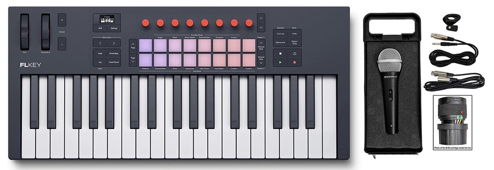 Novation FLkey 2 37 Key MIDI Keyboard Controller for FL Studio+Microphone