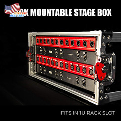 Female XLR Rack Mountable Stage Box with Audio over Shielded CAT Cable FREE SHIP