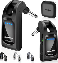 Wireless Guitar System 2.4Ghz with 6 Channels 24Bit/48Khz Hi-Res Audio Rechargea