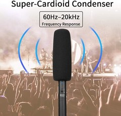 Super-Cardioid Condenser Shotgun Microphone Indie Film TV Interview Mic XLR BOYA