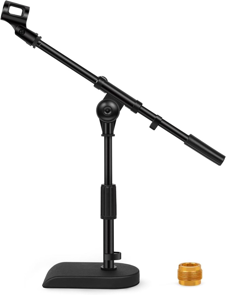 InnoGear Adjustable Desk Microphone Stand MS542 Weighted Base Soft Grip Black