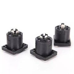 10Pcs Speakon 4 Pin Female Jack Compatible Audio Cable Panel Socket Connectors