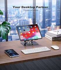 Tablet Desktop Stand Desk Aluminum Metal Fold Holder Mount Cradle For Phone iPad