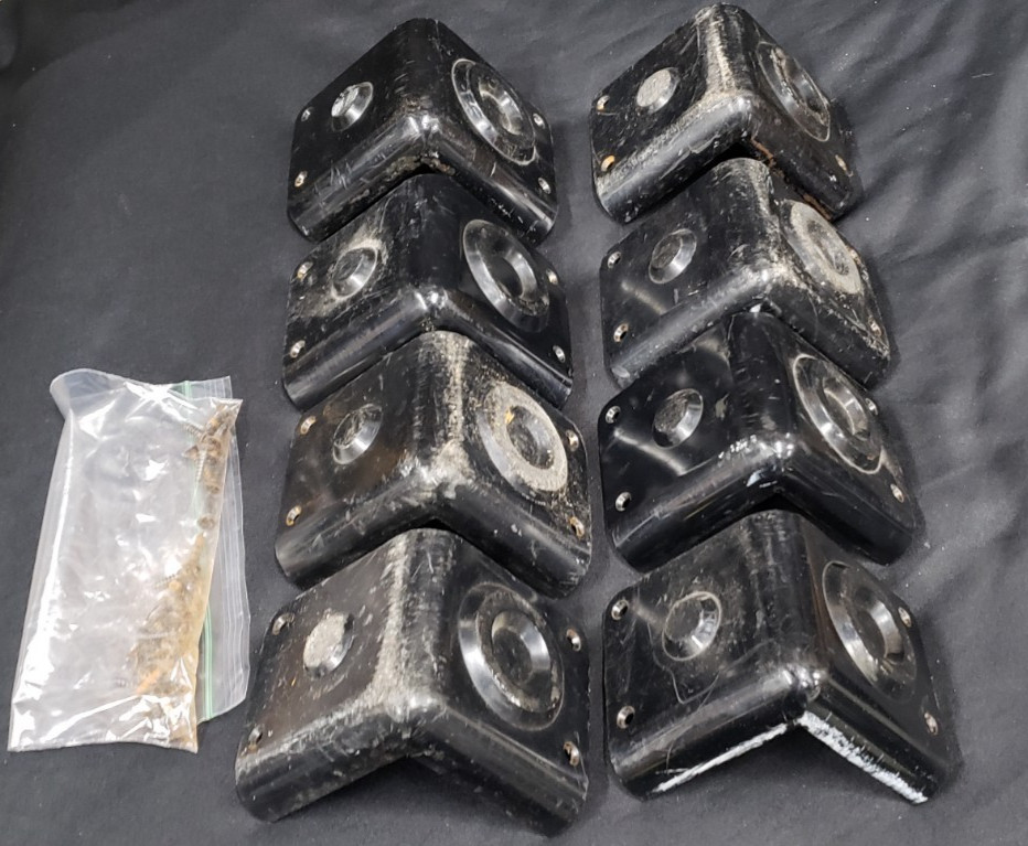 Set of 8 Genuine Used JBL Black Plastic Corners For JBL Cabaret Series & Others