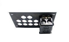 Audio Floor Box With 10 D Holes & Duplex AC Outlet by Elite Core