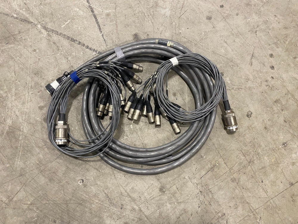 12 Channel Cannon Multipin Snake + XLR Fan In/Out Audio Stage Cable, 20′ to 330′