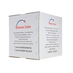 Cables Direct Online 1000ft RG59/U Siamese CCTV Cable – 20AWG 1000FT, Black