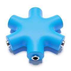 Compact 3.5mm Aux Splitter – 1 Input to 5 Outputs for Synths & Speakers
