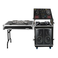 12U 2-Tier Free Standing DJ PA Rack 300kg Load for Studio, Home Theater & KTV