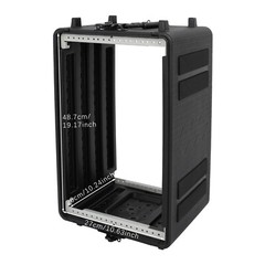 Rack Case 6U Rack Case Dust-Proof 6U Rack Case w/ Microphone Storage Compartment