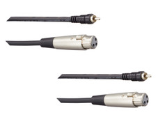 10x Hosa XRF-120 20FT 3-Pin XLR Female RCA Male Cable Audio SPEAKER Mixer Stereo