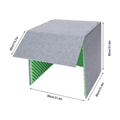 Green Portable Soundproof Booth Studio Sound Recording Desktop Soundproof Cover