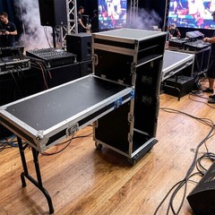 DJ Rack Road Case Slant Mixer Top DJ Table 16U Shockproof Aviation/Flight Case