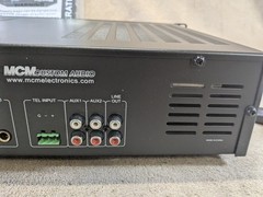 MCM Custom Audio MPA-120 6-Channel Mixer Amp 120W, 70V/100V/4-16 Ohm MIC/AUX/TEL