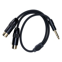 Dual XLR Female To 1/4 Inch 6.35mm Male Stereo Y Splitter Cable 1.6FT PVC D WPMU