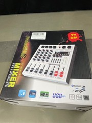 4 Channel Professional Audio Mixer with 4 MIC/LINE Inputs, 5-Band EQ, 99DSP Ef 1