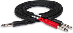 STP-204 Insert Cable, 1/4 Inch TRS to Dual 1/4 Inch TS, 13 Feet