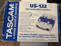 Tascam US-122 USB 2.0 Audio/MIDI Interface – MINT In Box W/ 1 Cord