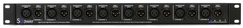 ART S8-3WAY 8-channel 3-way Microphone Splitter
