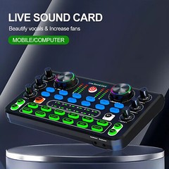 Sound Mixer Microphone Voice Changer For Broadcast Live Streaming Effect PC KTV