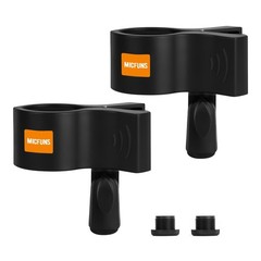 2 PCS Upgraded Microphone Clip Adjustable Holder Fits 32mm-60mm Diameter