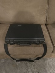 Pelican 1490 Black Hard Case w/ Foam Lining, Divider, Carry Strap & Handle