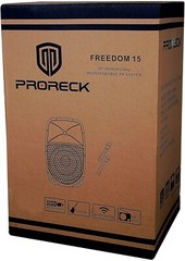 PRORECK Freedom 15 Loudspeaker 800W Portable Trolley DJ Stage Gig Wireless Mic