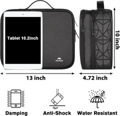 Travel Cable Storage Case, Adjustable Divider, Black
