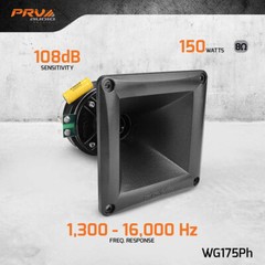 4x PRV WG175Ph 150W 8 Ohm Car Audio Tweeter / Horn Driver DT175Ph-S + WG11-25