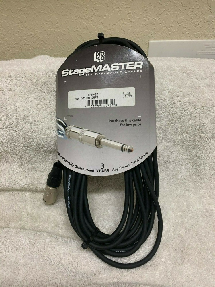 StageMaster Multi-Purpose Cables SMM-25 MIC XF/XM 25FT