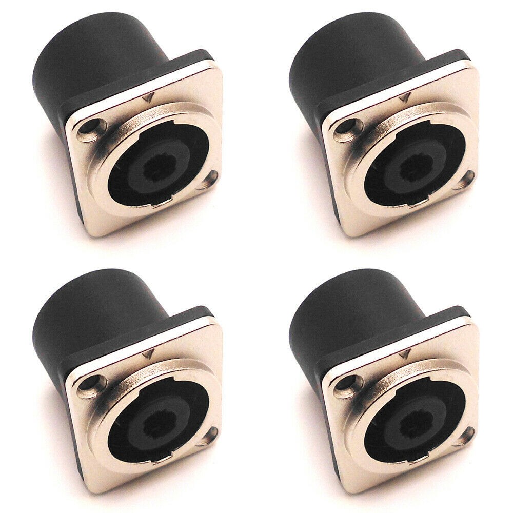4pcs AFT Speakon Chassis Panel Mount Connector w/ Metal for Neutrik NL4MP 4 Pole