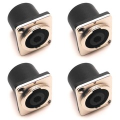 4pcs AFT Speakon Chassis Panel Mount Connector w/ Metal for Neutrik NL4MP 4 Pole