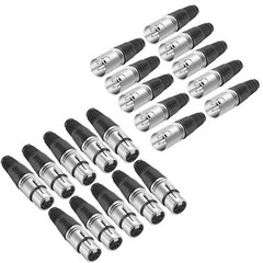 40X XLR DMX 3 Pin Male to Female MIC Snake Plug Audio Microphone Cable Connector