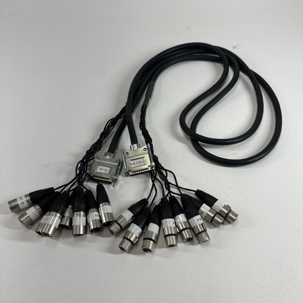 2x Mogami Microphone Cables Neutrik XLR Connectors M/F 5′ Serial 26 pin 2392