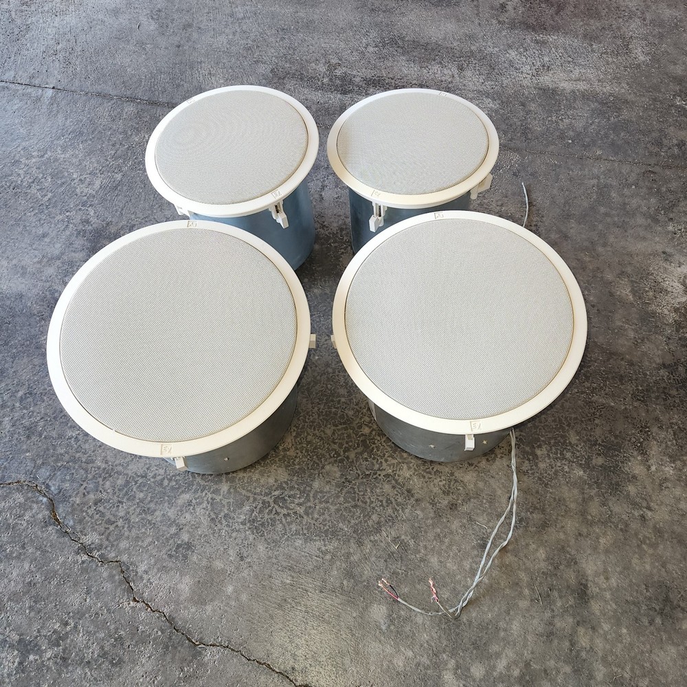 (4) Electro-Voice Ceiling Mount Speakers (2-10″ C10.1) & (2-8″ C8.2) EVID +HWare