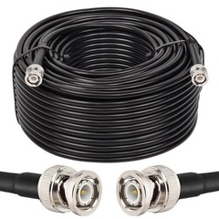 MOOKEERF RG8X BNC Male to Coaxial Cable 200FT 50 ohm 200FT, Black