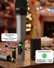 Ultra-Far UHF Wireless Microphone System with Rechargeable Receiver