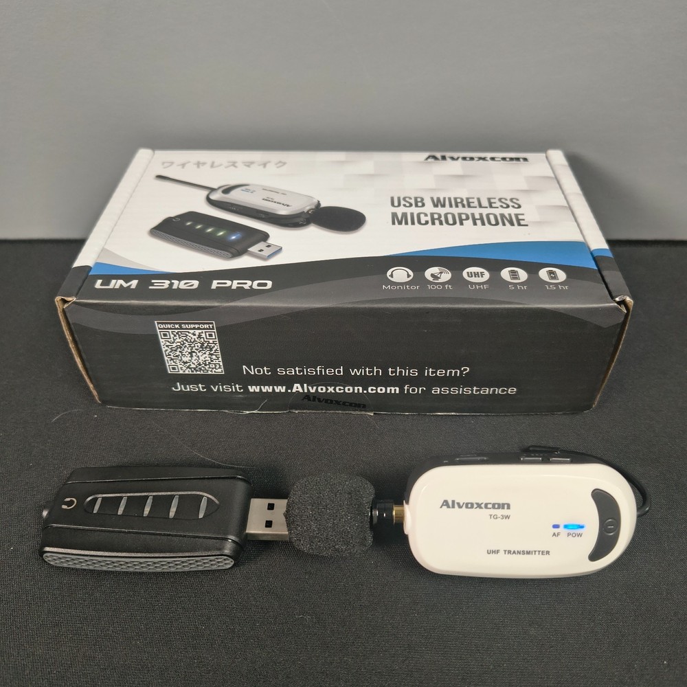 Alvoxcon UM310 Pro USB Wireless Microphone UHF Transmitter Receiver Working
