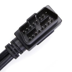 Right Angle OBD2 Splitter Y Cable, -B20 OBDII 1 Male Splitter to 2 B20 (1PACK)