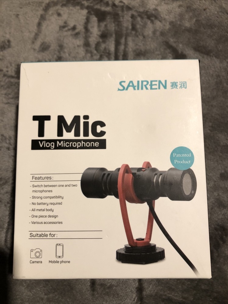 Sairen T-Mic Dual Head Video Recording Mic Microphone for DSLR/SLR Camera Vlog
