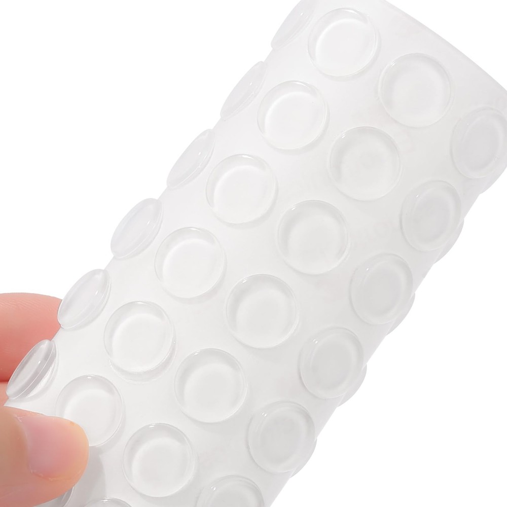64pcs Cabinet Door Bumpers Clear Self Adhesive，0.5inch Diameter Rubber Dots f…