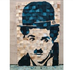 acoustic sound diffuser panels, Mosaic wood wall art,3d Sound diffuser 18x24inch