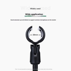 Desktop Microphone Stand, Upgraded Adjustable Table Mic Stand with Mic Clip a…