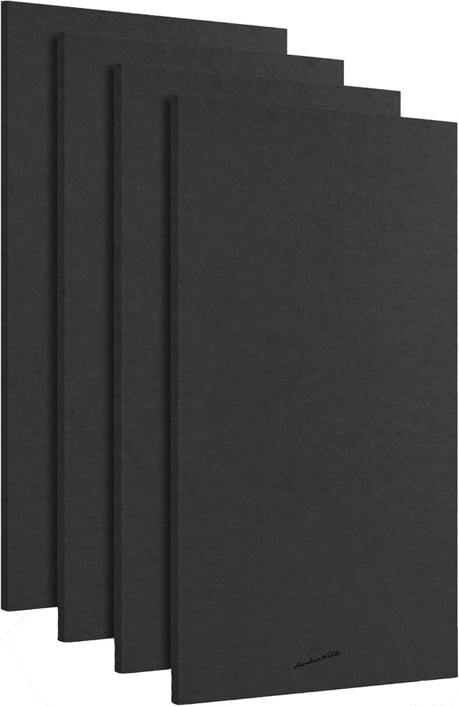 Acoustic Panels, 4 Pack ROOM KIT, Large, 46″ X 23″, Black