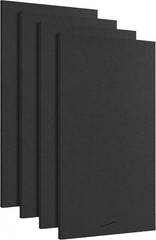 Acoustic Panels, 4 Pack ROOM KIT, Large, 46″ X 23″, Black