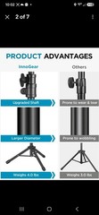 Adjustable Tripod Mic Stand with Carry Bag 2 Mic Clips & Adapter