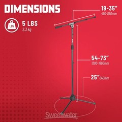 Gator Frameworks Tripod Mic Stand with Telescoping Boom